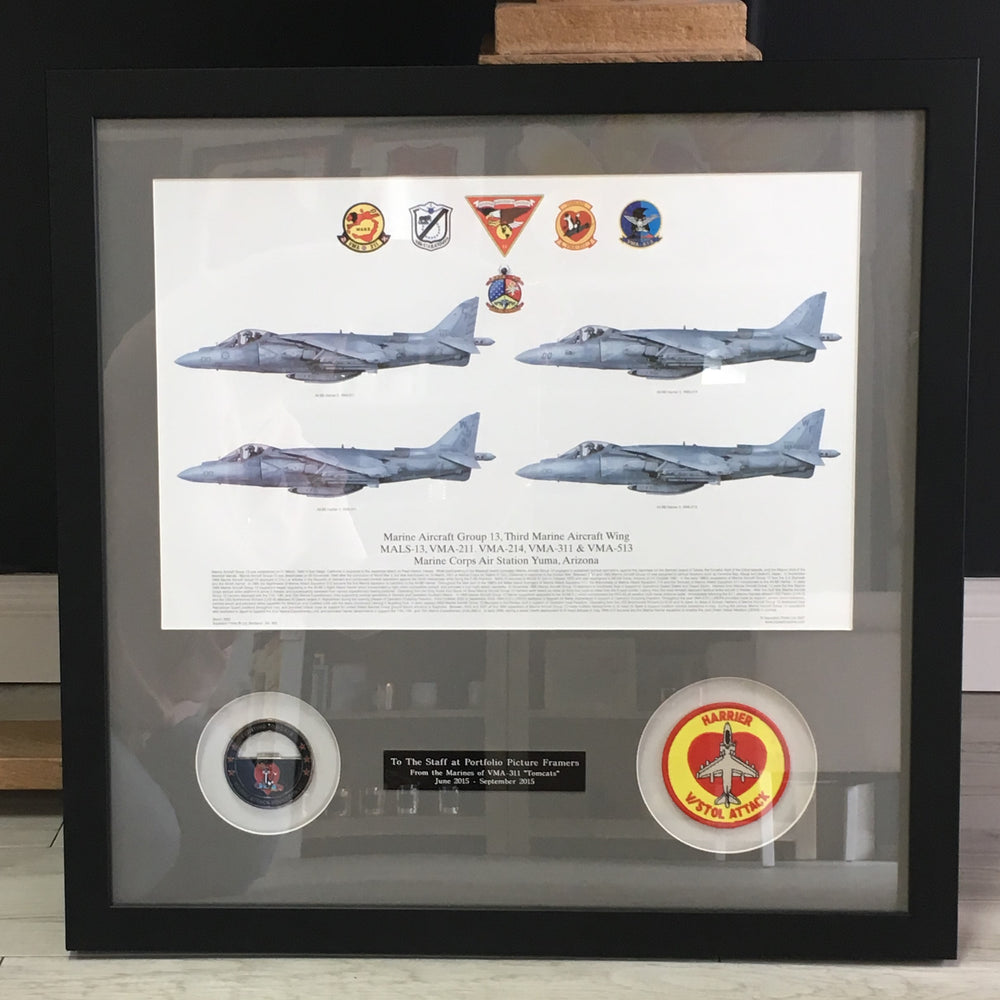 military memorabilia framing