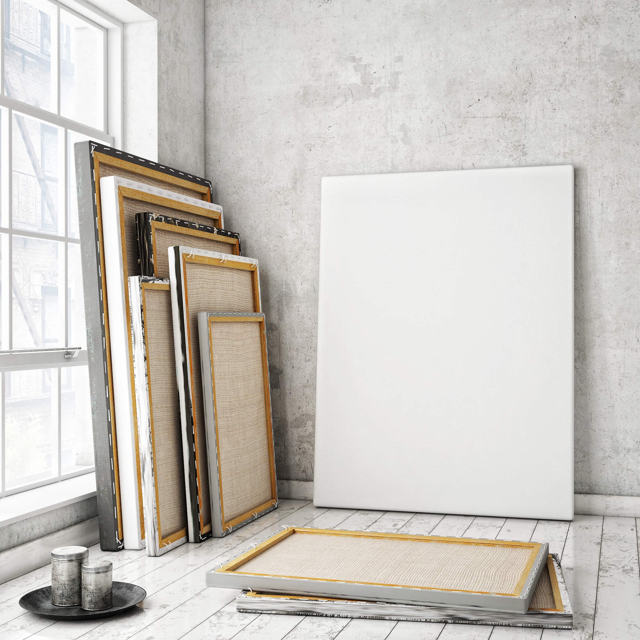 Framing a stretched canvas 