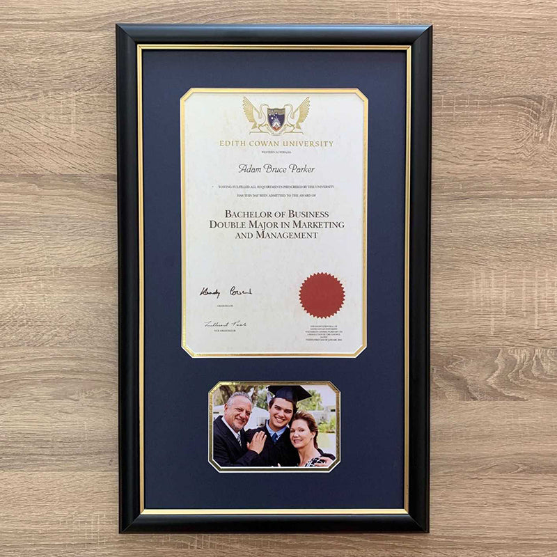 custom certificate framing