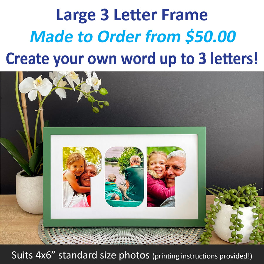 Father's Day Frames - 3 Letters (Large Size)