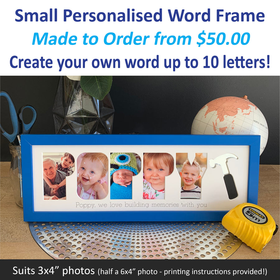 Father's Day Frames - 6 to 10 Letters (Small Size)