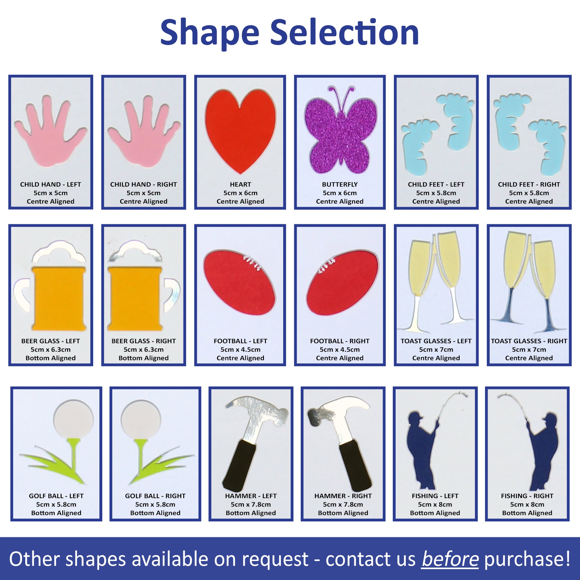 Father's Day Frames - 6 to 10 Letters (Small Size)